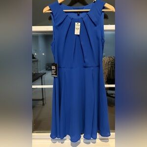 Express Dress, sleeveless, size 10, blue. Knee length.